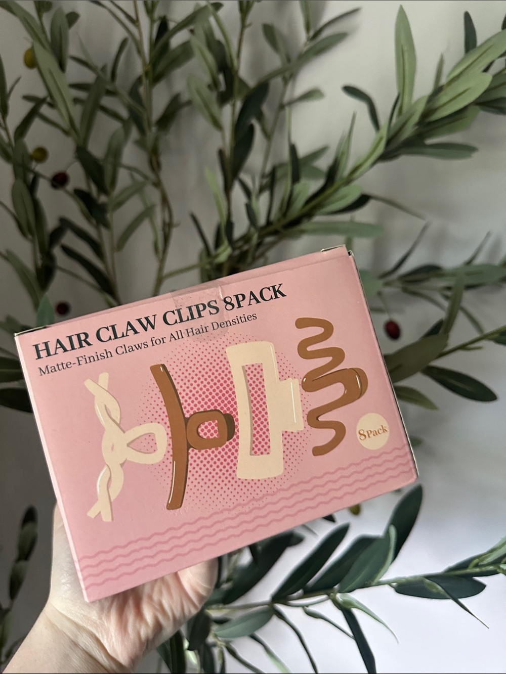 8 Pack Neutral Matte Hair Claw Clips - Picture 4 of 5